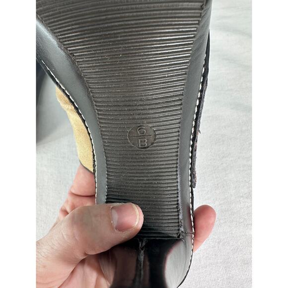 Coach Y2K Kieran Woman's sz 6 Patchwork Clog Heels Suede Platform Boho - Picture 5 of 8